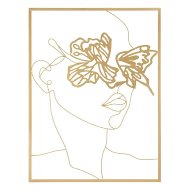 PANEL Z ŻELAZA GOLD FACE 60x1x80 cm